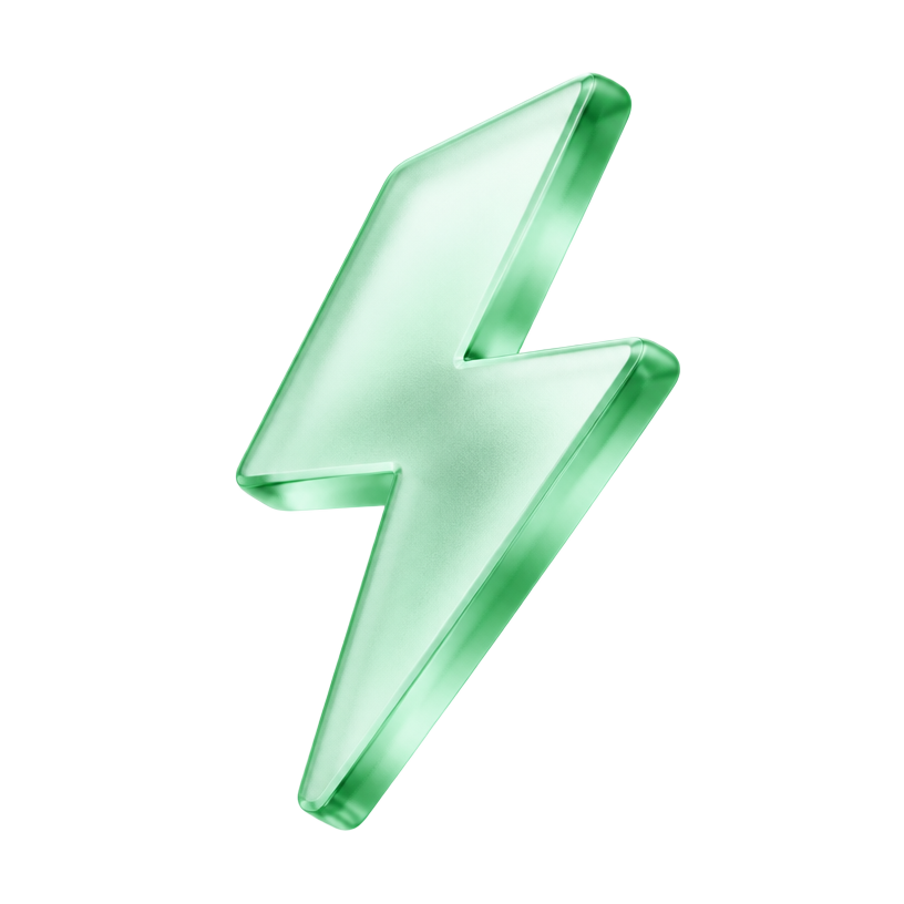 ContentZap mint glass lightning bolt